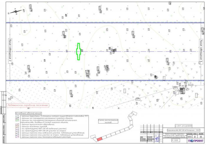 Проект планировки территории предусматривающий размещение линейного объекта "Строительство КЛ 330 кВ Копорская ЛАЭС"