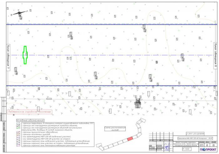 Проект планировки территории предусматривающий размещение линейного объекта "Строительство КЛ 330 кВ Копорская ЛАЭС"